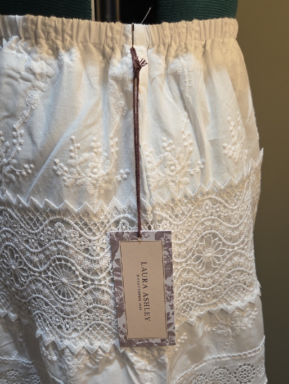 Laura Ashley White Eyelet Maxi Skirt - Picture 5 of 16